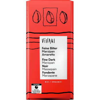 Feine Bitter Marzipan Amaretto Schokolade 100g