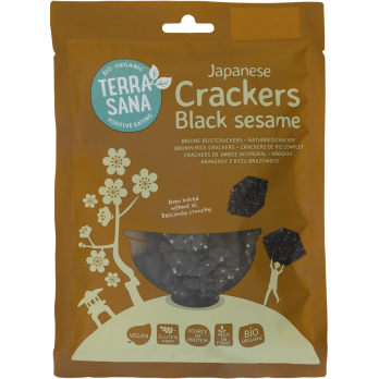 Naturreiscräcker mit schwarzem Sesam  60g